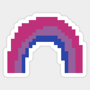 Bi Pride Rainbow Pixel Art Sticker